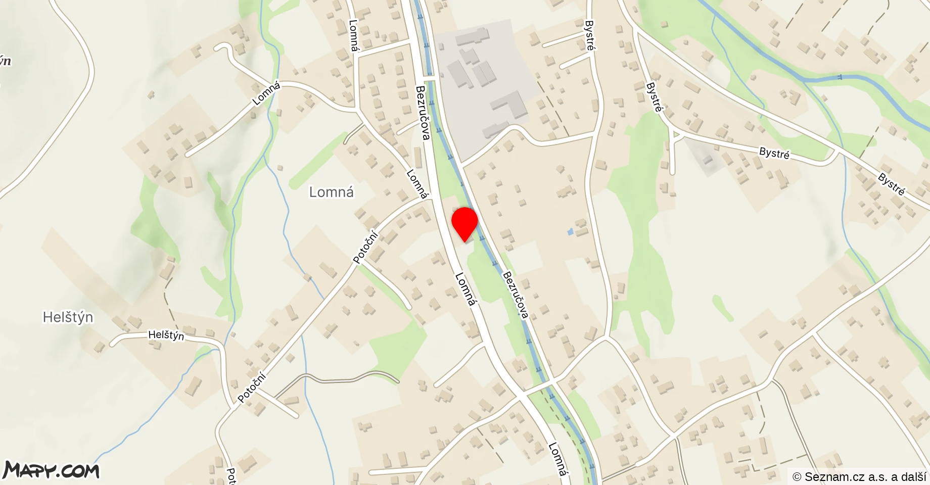 Mapa — Pizza U Vraha, Frenštát pod Radhoštěm